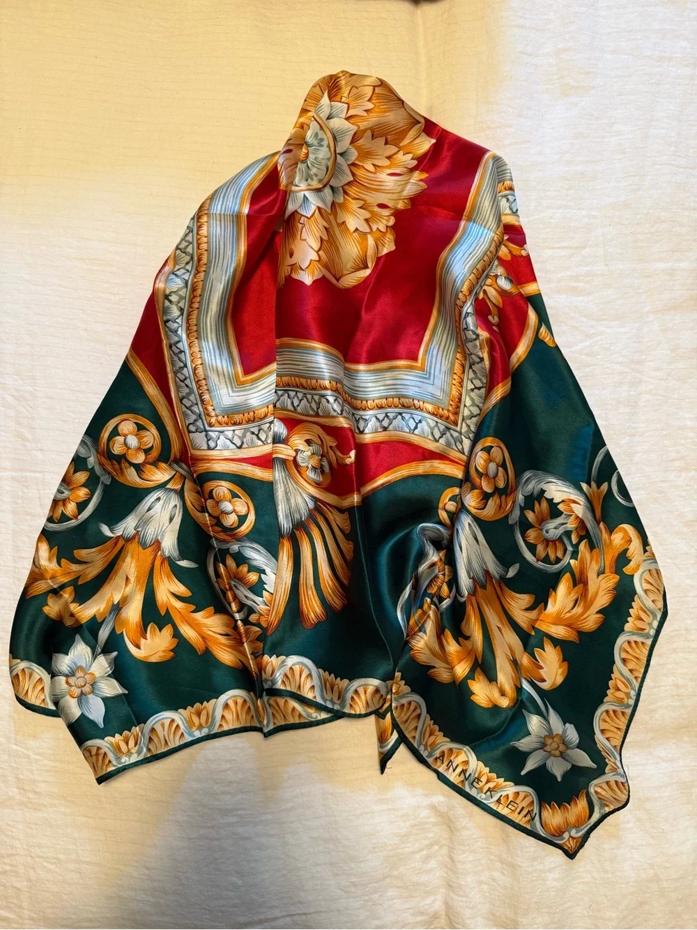 Anne Klein Collection XIIX Vintage 100% Silk Scarf